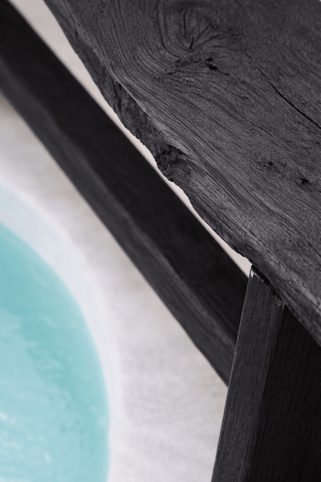 Rustic Teak Bench - Japan Black - BHM HomeStools and Benches