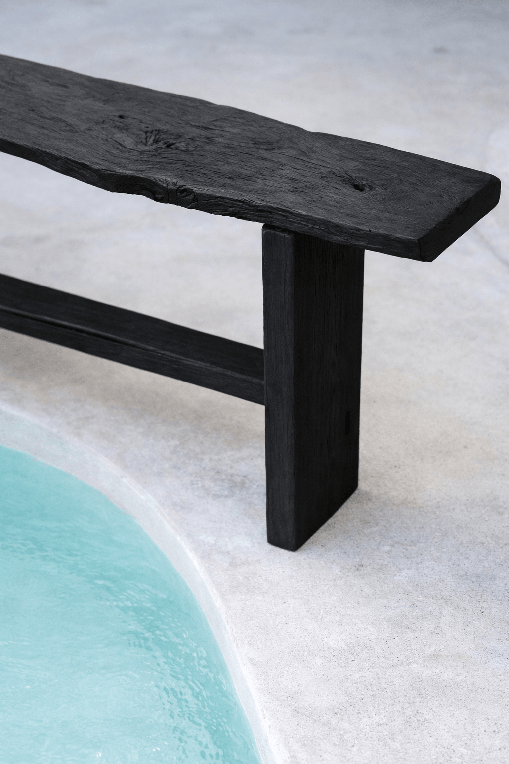 Rustic Teak Bench - Japan Black - BHM HomeStools and Benches