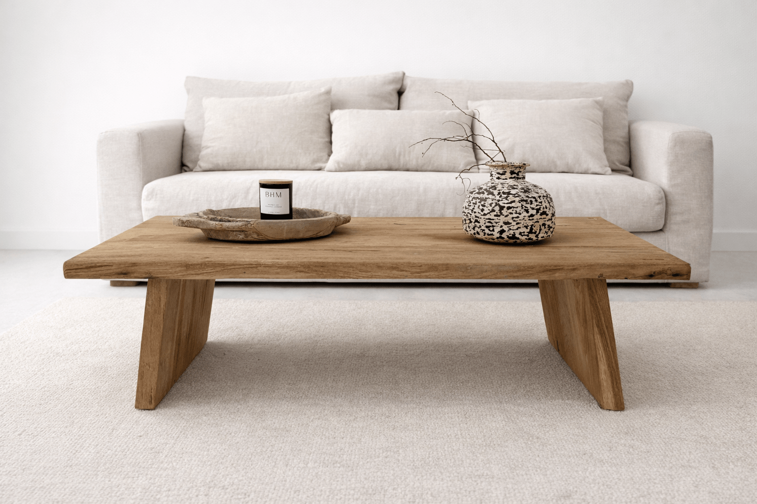 Rustic Teak Coffee Table | Style 1 - BHM HomeConsoles