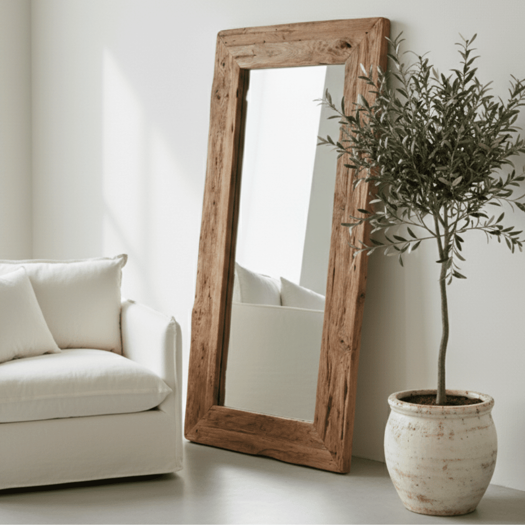 Rustic Teak Mirror - Natural - BHM HomeMirrors and Doors
