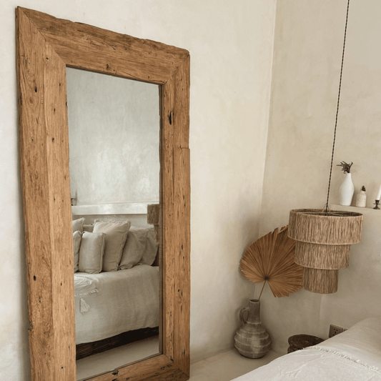 Rustic Teak Mirror - Natural | PRESALE - BHM Home