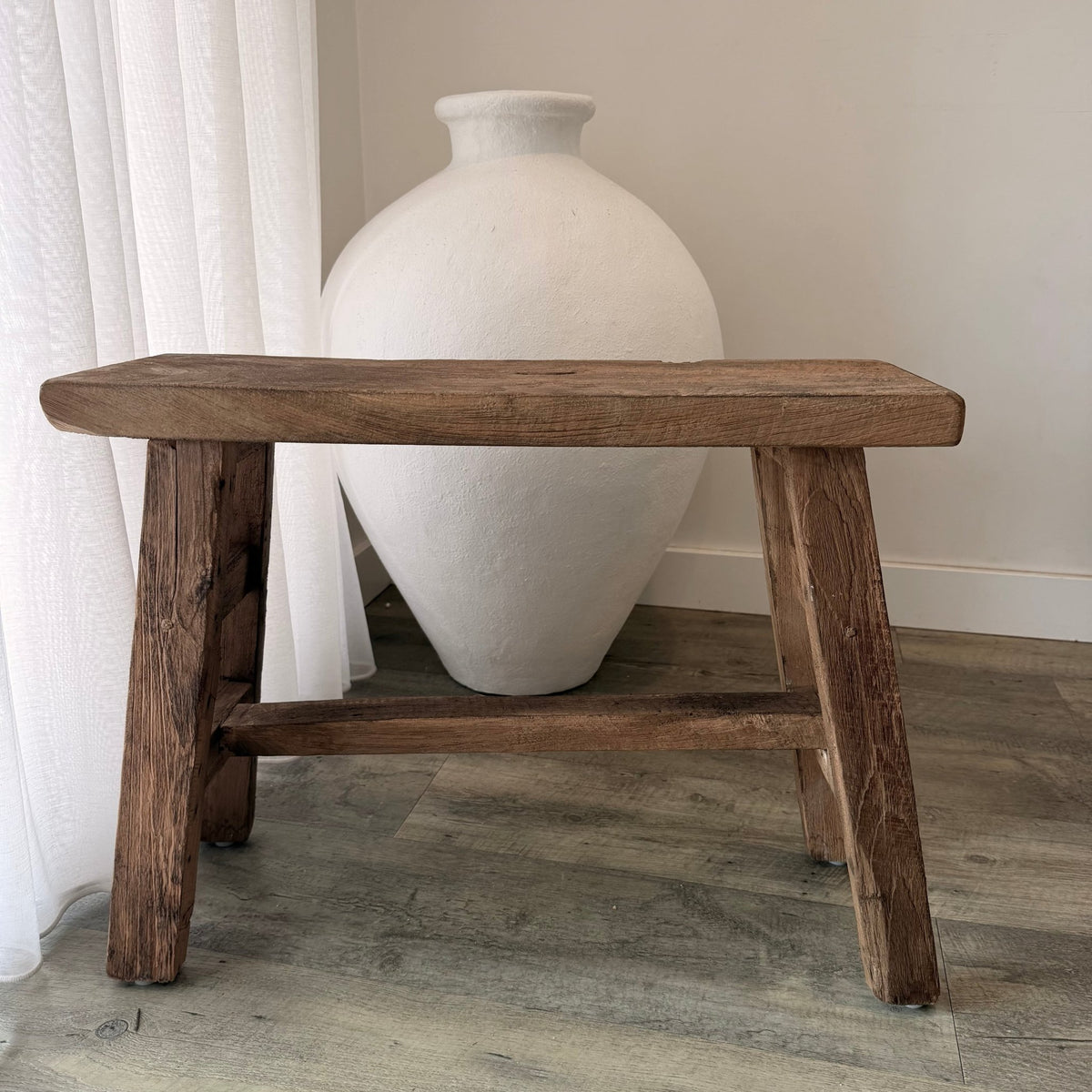 Rustic Teak Workers Stool - BHM HomeStools and Benches