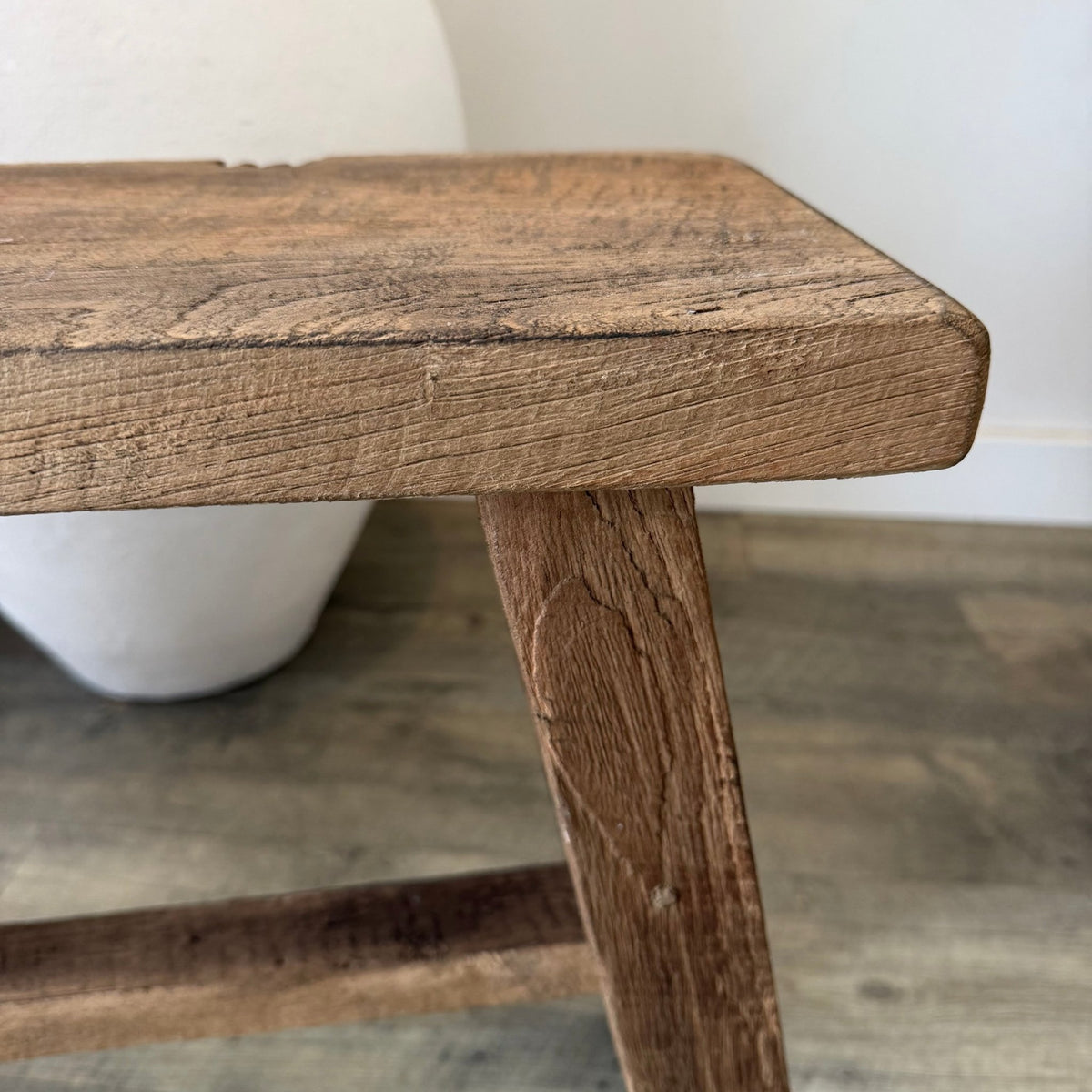 Rustic Teak Workers Stool - BHM HomeStools and Benches
