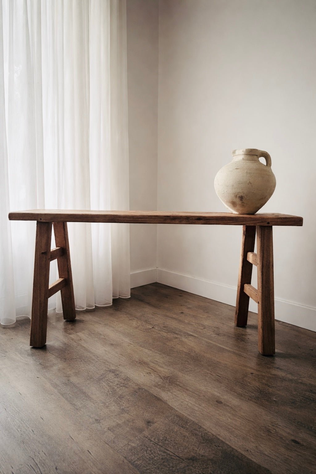 Rustic Built In Bench Rustic Wooden Bench- Natural – BHM Home