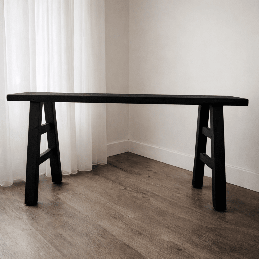 Rustic Wooden Bench - Japan Black - BHM HomeStools and Benches