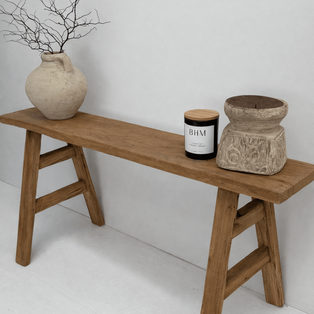 Rustic Wooden Bench Style 3 - BHM HomeStools and Benches