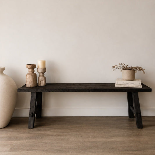 Teak Bench | Charred - BHM HomeStools and Benches