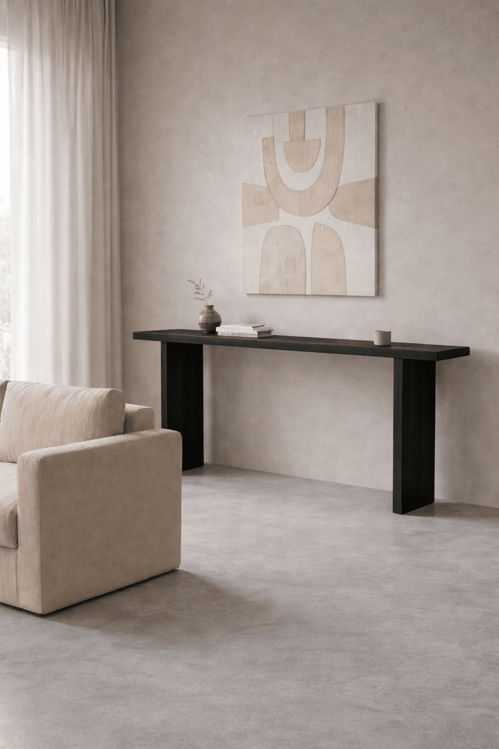 Teak Wooden Console - Japan Black - BHM HomeConsoles