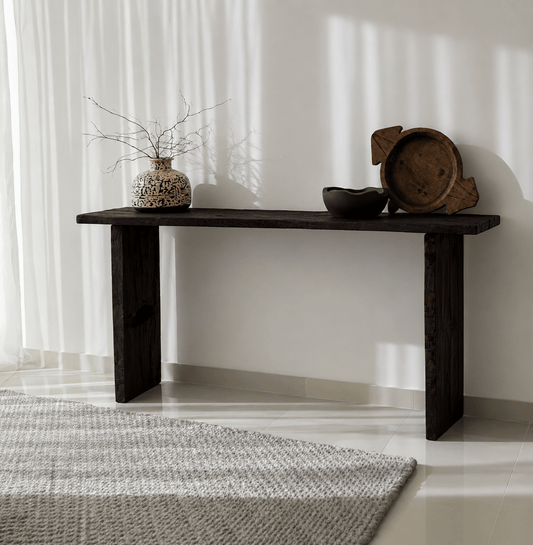 Teak Wooden Console - Japan Black - BHM HomeConsoles