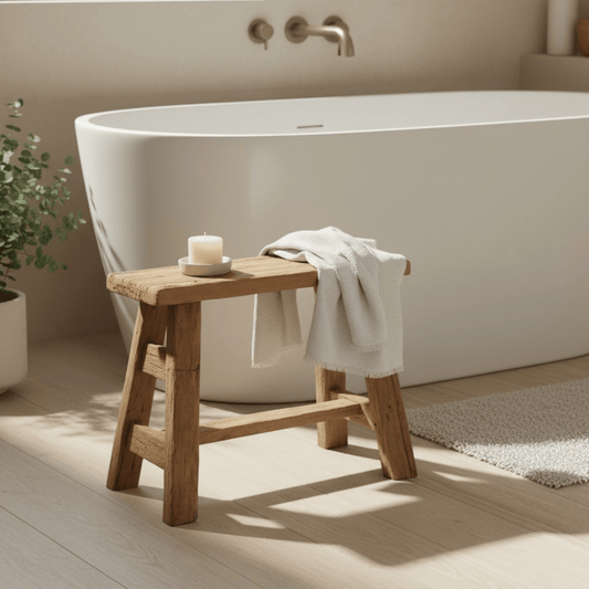 Teak Workers Stool - BHM HomeStools and Benches