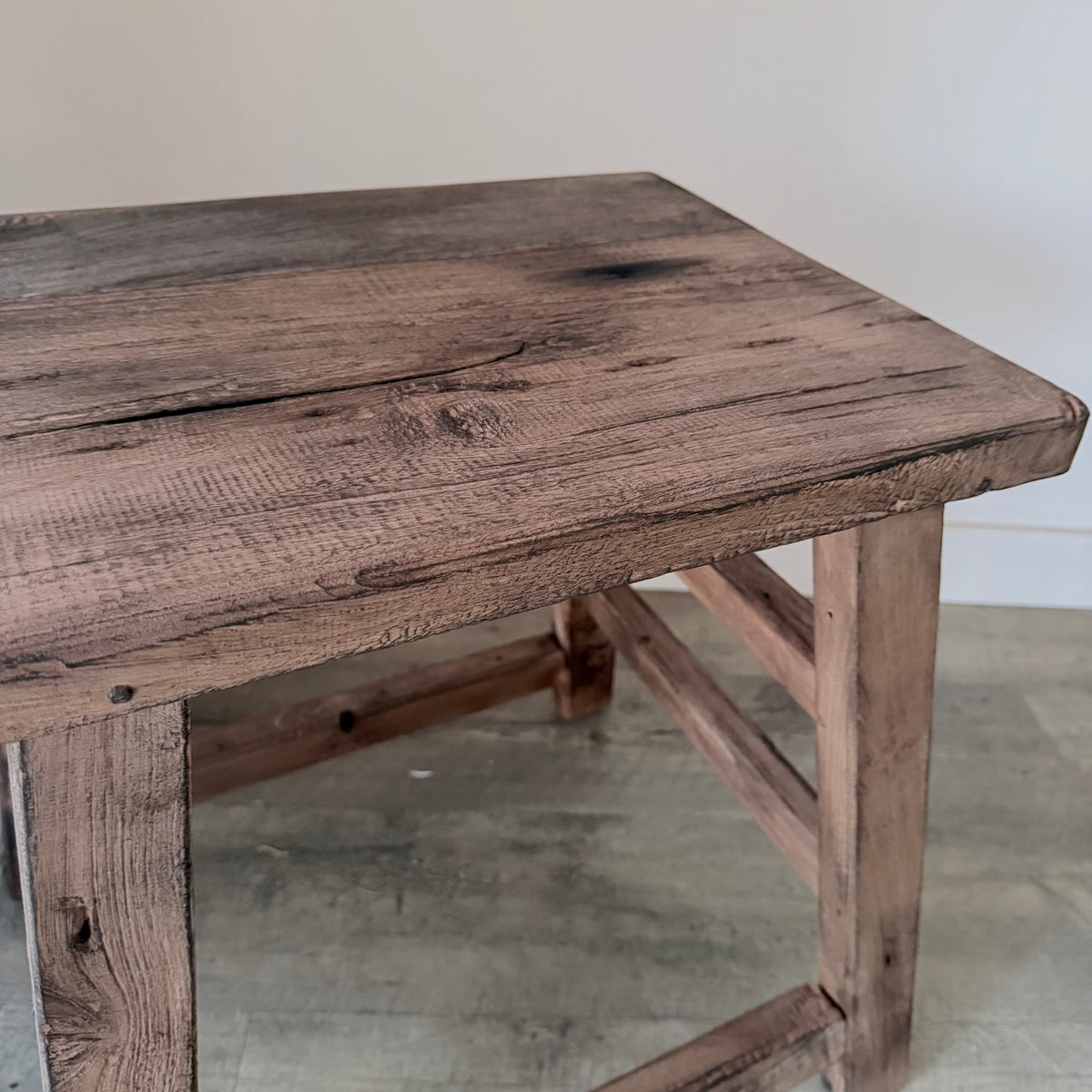 Teak Workers Stool - Charred - BHM HomeStools and Benches