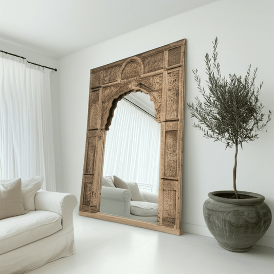 Vintage Handcarved Oversized Mirror - BHM HomeMirrors and Doors