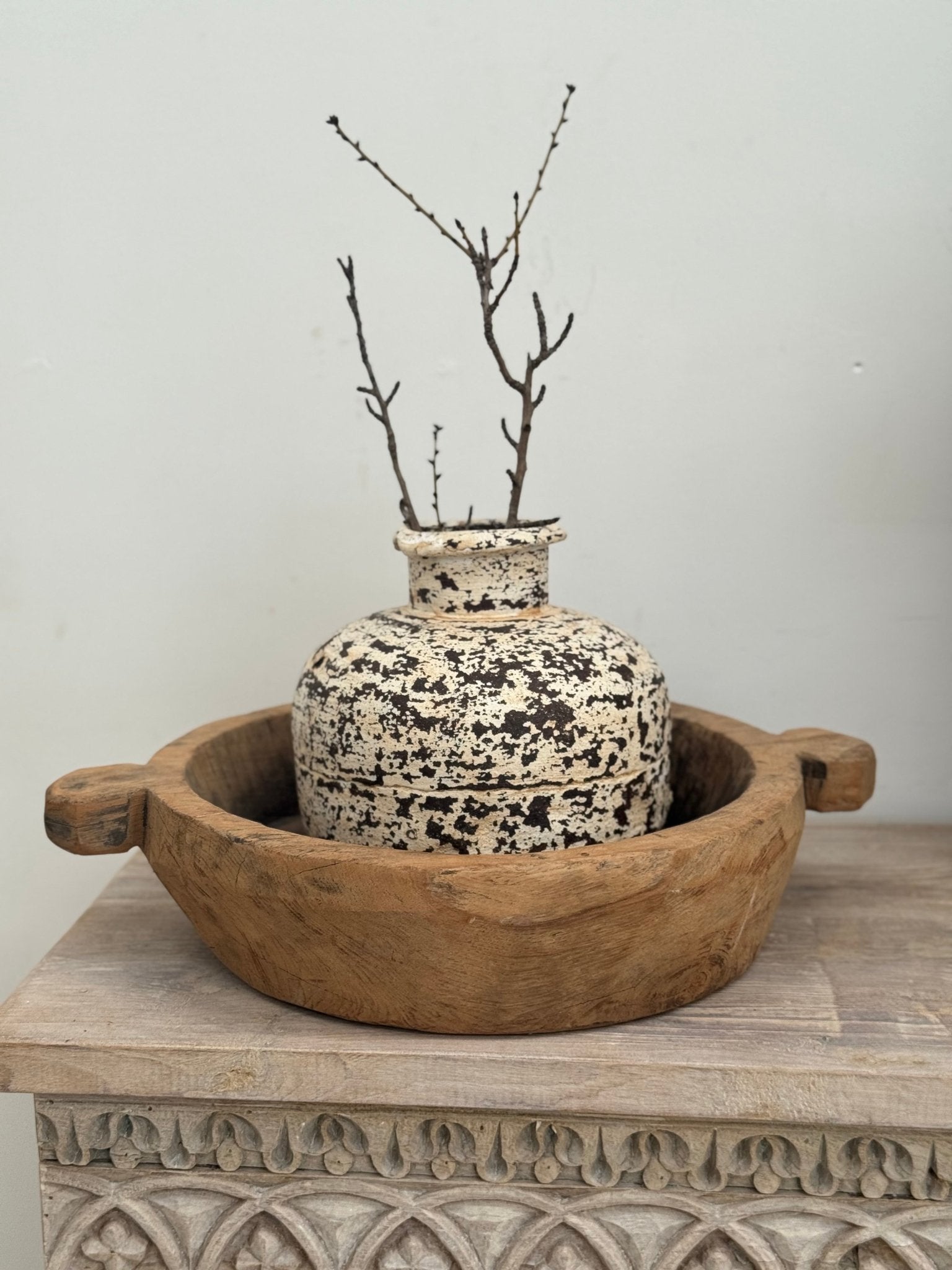 Vintage Wooden Bowl - BHM HomeBoards Bowls and Trays