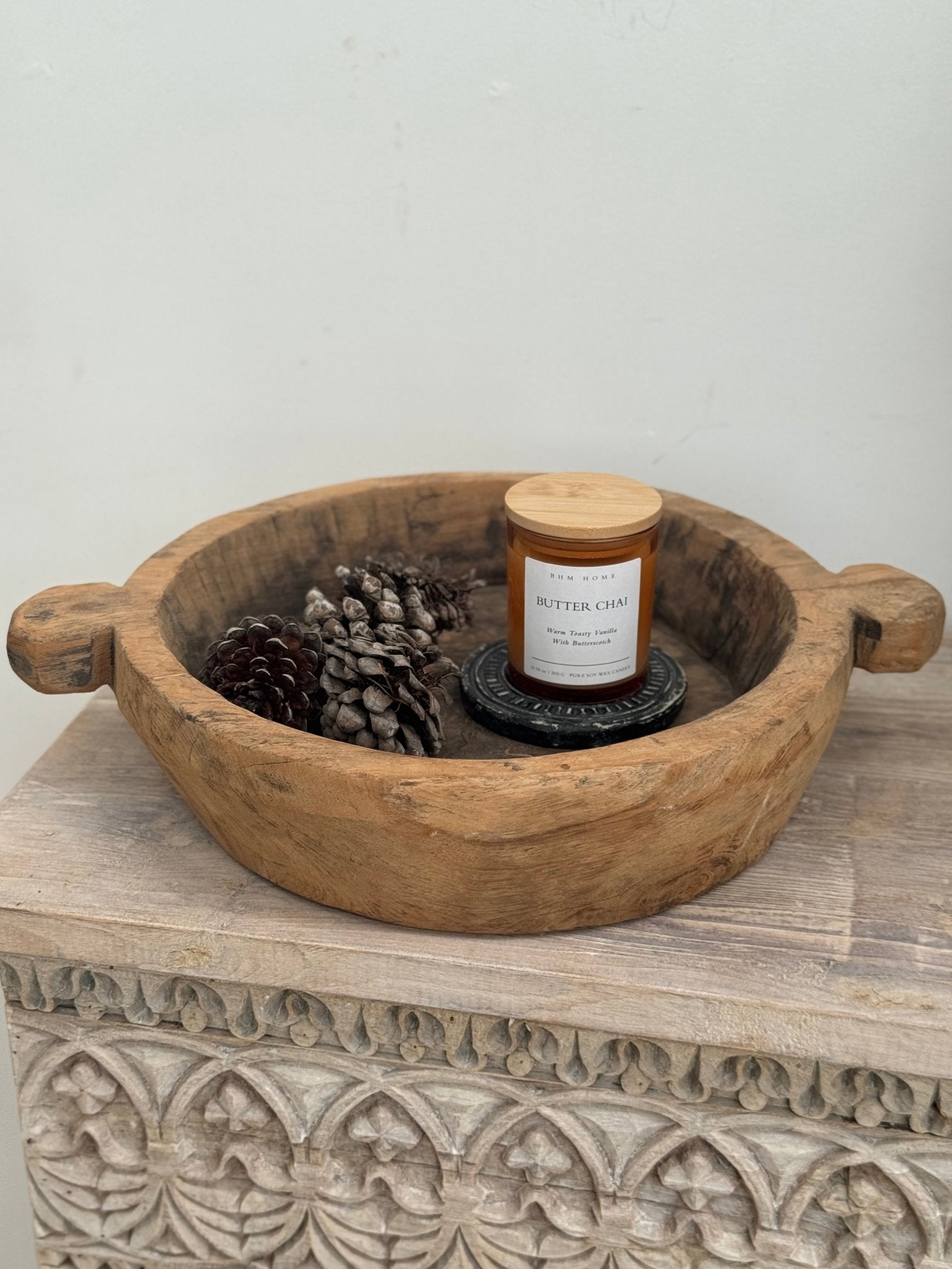 Vintage Wooden Bowl - BHM HomeBoards Bowls and Trays