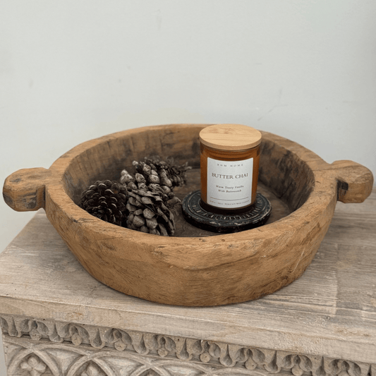 Vintage Wooden Bowl - BHM HomeBoards Bowls and Trays