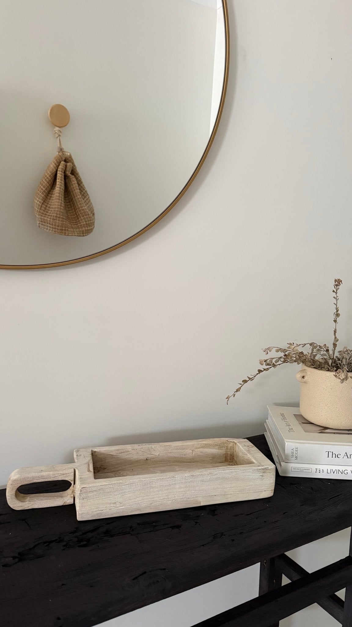 Vintage Wooden Tray | Bleach - BHM HomeBoards Bowls and Trays