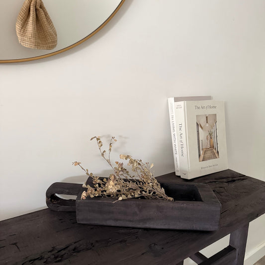 Vintage Wooden Tray | Japan Black - BHM HomeBoards Bowls and Trays