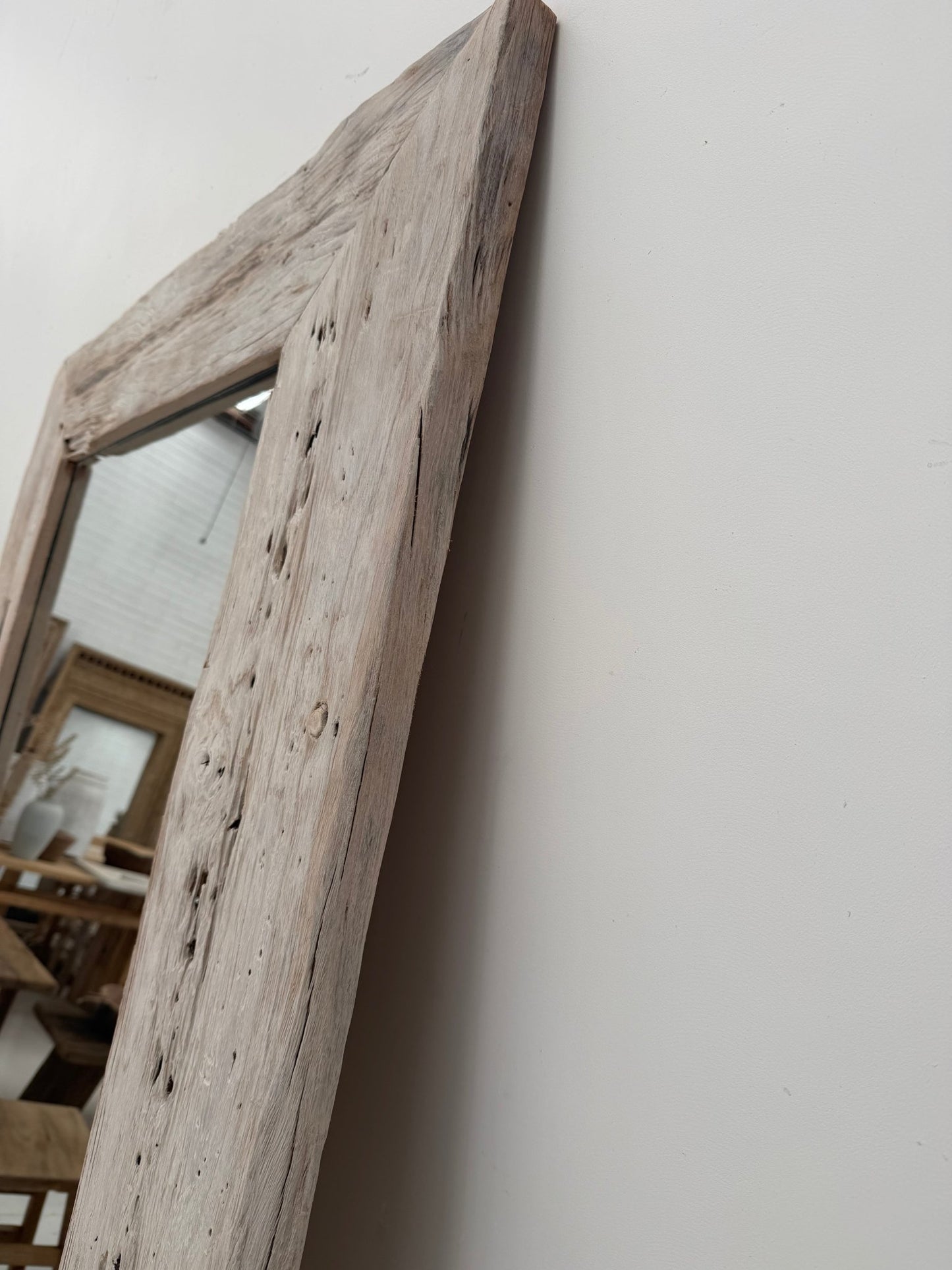 Whitewash Teak Mirror | Style 1 - BHM HomeMirrors and Doors